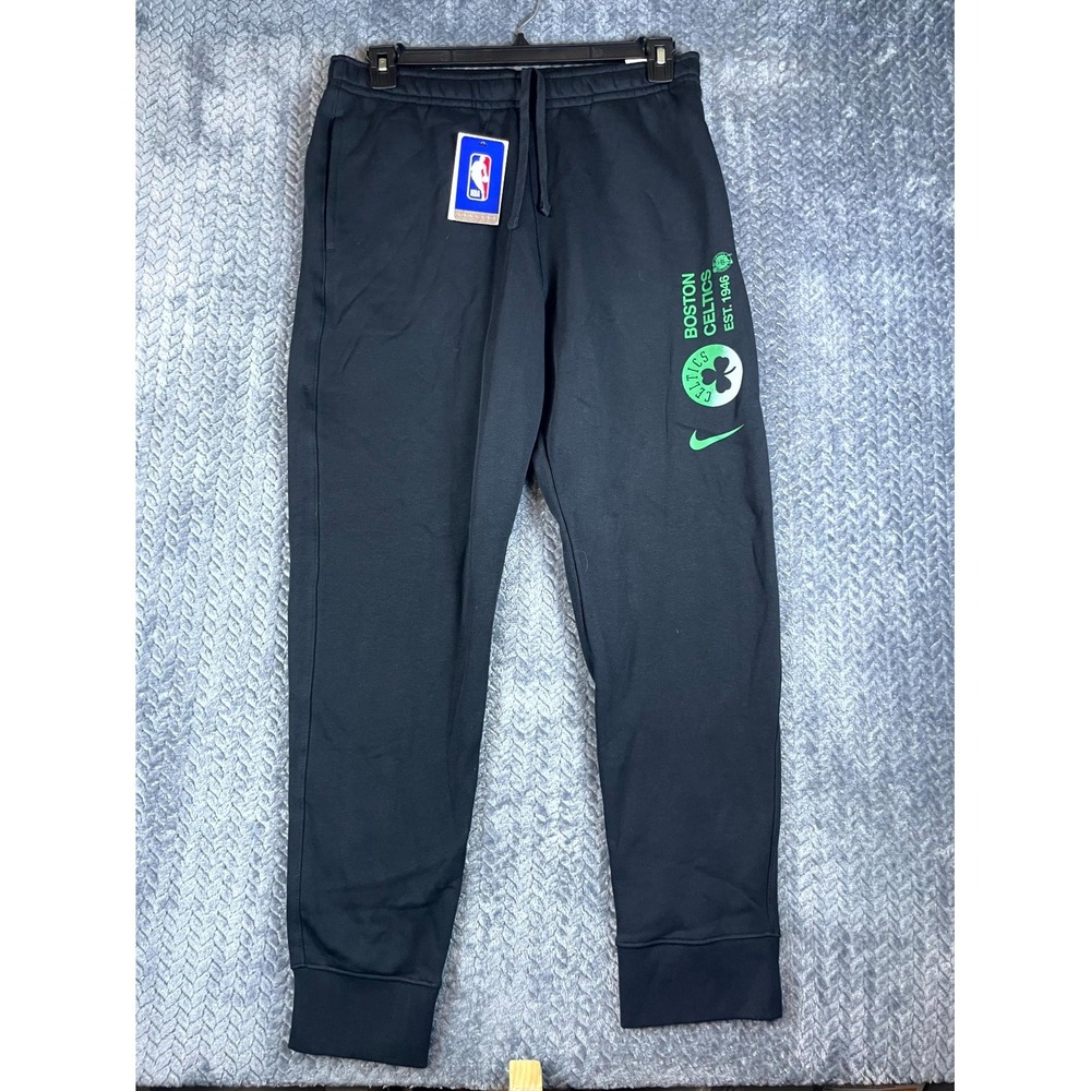 Nike Boston Celtics Club Courtside NBA Jogger Pants Men Medium Black Tapered Leg